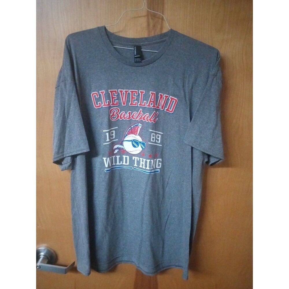 Cleveland Baseball Wild Thing 1989 New Grey XL T-Shirt  Indians Baseball